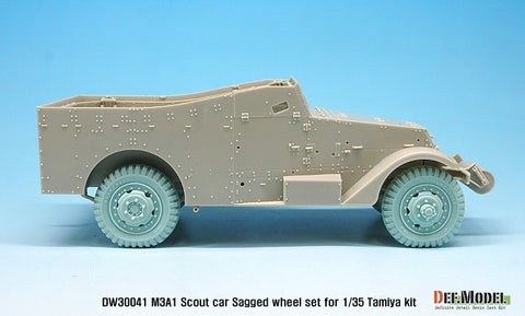 DEFモデル DW30041 1/35 アメリカ M3A1 スカウトカー 自重変形ホイールセット (タミヤ1/35スケール用)