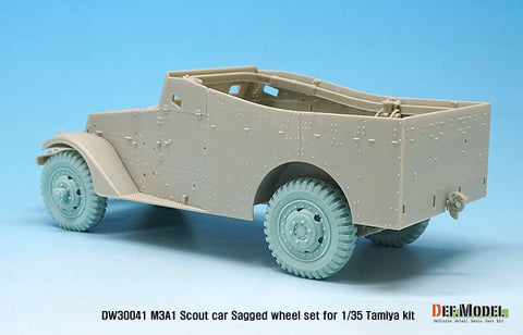 DEFモデル DW30041 1/35 アメリカ M3A1 スカウトカー 自重変形ホイールセット (タミヤ1/35スケール用)