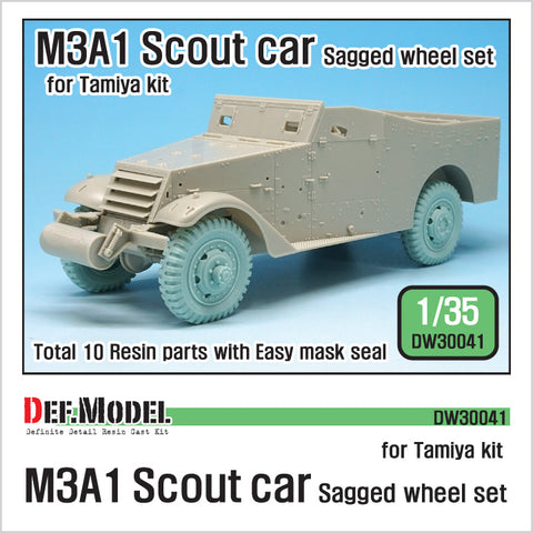 DEFモデル DW30041 1/35 アメリカ M3A1 スカウトカー 自重変形ホイールセット (タミヤ1/35スケール用)