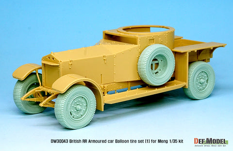 DEFモデル DW30043 1/35 イギリス RR装甲車 バルーン変形ホイールセット- 初期型 (モンモデル1/35スケール用)