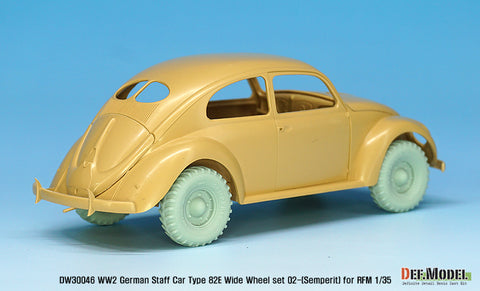 DEFモデル DW30046 1/35 ドイツ スタッフカー タイプ82E ホイールセット02-ワイド(センペリット) (RFM1/35スケール用)