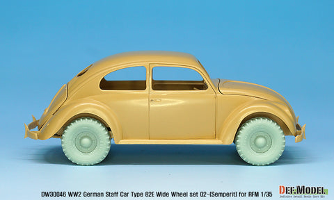 DEFモデル DW30046 1/35 ドイツ スタッフカー タイプ82E ホイールセット02-ワイド(センペリット) (RFM1/35スケール用)