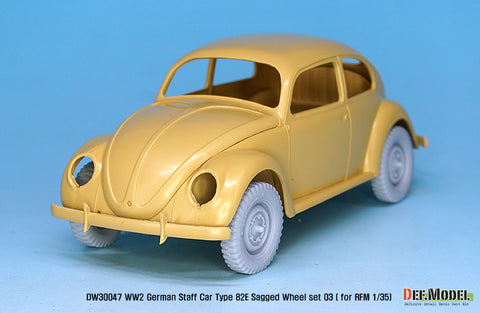 DEFモデル DW30047 1/35 ドイツ スタッフカー タイプ82E ホイールセット03 (RFM1/35スケール用)