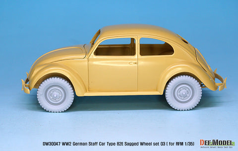 DEFモデル DW30047 1/35 ドイツ スタッフカー タイプ82E ホイールセット03 (RFM1/35スケール用)