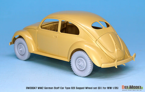 DEFモデル DW30047 1/35 ドイツ スタッフカー タイプ82E ホイールセット03 (RFM1/35スケール用)