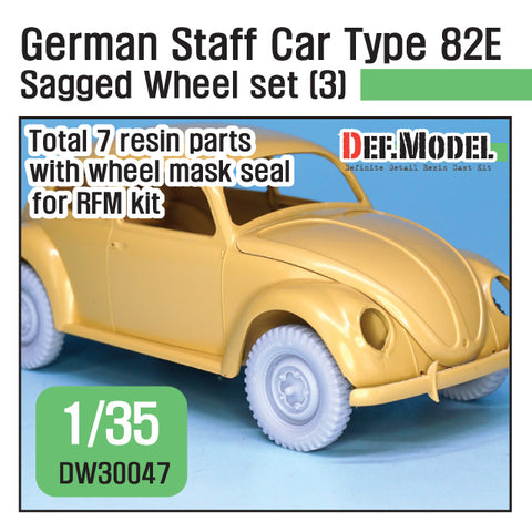 DEFモデル DW30047 1/35 ドイツ スタッフカー タイプ82E ホイールセット03 (RFM1/35スケール用)