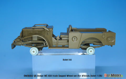 DEFモデル DW30052 1/35 WWII アメリカ ダッジ WC 4X4 自重変形ホイールセット (AFVクラブ, イタレリ1/35スケール用)