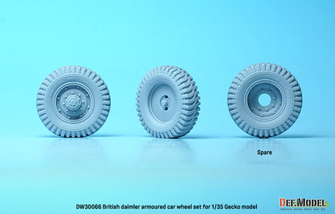 DEFモデル DW30066 1/35 WWII イギリス ダイムラー 装甲車 ホイールセット (ゲッコーモデル1/35スケール用)