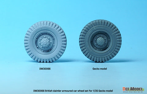 DEFモデル DW30066 1/35 WWII イギリス ダイムラー 装甲車 ホイールセット (ゲッコーモデル1/35スケール用)