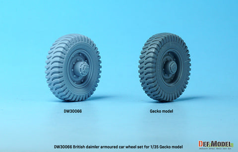 DEFモデル DW30066 1/35 WWII イギリス ダイムラー 装甲車 ホイールセット (ゲッコーモデル1/35スケール用)