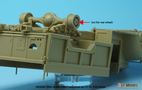 DEFモデル DW30067 1/35 WWII イギリス LRDG トラック ホイールセット (2) (タミヤ1/35スケール用)