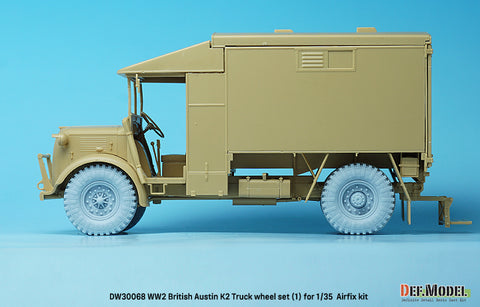 DEFモデル DW30068 1/35 WWII イギリス オースティン K2 トラック ホイールセット (1) - ダンロップ (エアフィックス1/35スケール用)