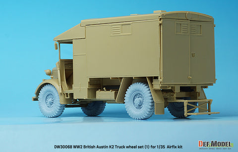 DEFモデル DW30068 1/35 WWII イギリス オースティン K2 トラック ホイールセット (1) - ダンロップ (エアフィックス1/35スケール用)