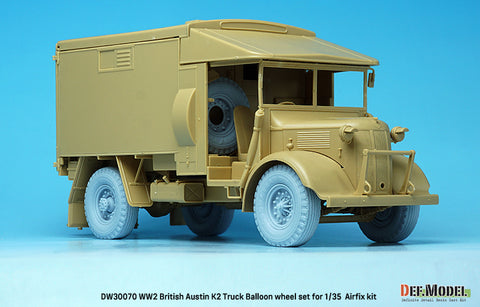DEFモデル DW30070 1/35 WWII イギリス オースティン K2 トラック バルーンホイールセット -グッドイヤー (エアフィックス1/35スケール用)