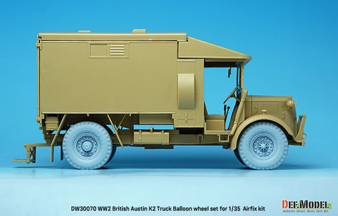 DEFモデル DW30070 1/35 WWII イギリス オースティン K2 トラック バルーンホイールセット -グッドイヤー (エアフィックス1/35スケール用)