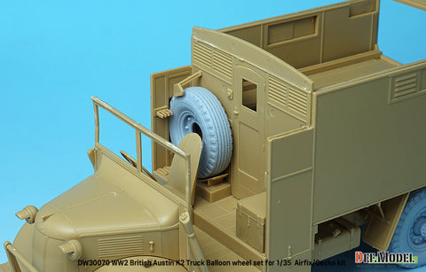 DEFモデル DW30070 1/35 WWII イギリス オースティン K2 トラック バルーンホイールセット -グッドイヤー (エアフィックス1/35スケール用)
