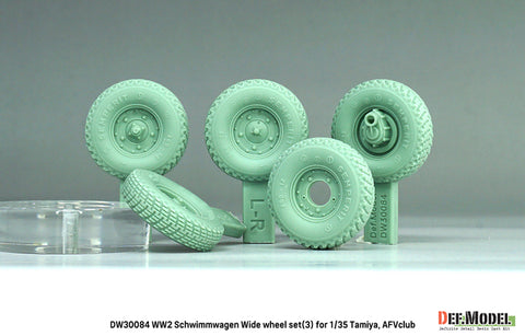 DEFモデル DW30084 1/35 ドイツ軍 シュビムワーゲン用ワイドホイールセット (3) - ゼンペリット社製(タミヤ/AFVクラブ 1/35スケール用)