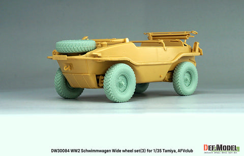 DEFモデル DW30084 1/35 ドイツ軍 シュビムワーゲン用ワイドホイールセット (3) - ゼンペリット社製(タミヤ/AFVクラブ 1/35スケール用)