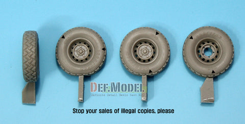 DEFモデル DW35007 1/35 LRD XD Wolf 'W.M.I.K' G90 自重変形ホイールセット (ホビーボス1/35スケール用)
