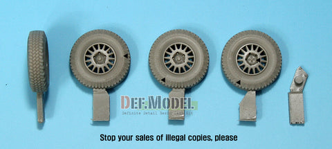 DEFモデル DW35008 1/35 LRD XD Wolf 'W.M.I.K' Mich.235 自重変形ホイールセット (ホビーボス1/35スケール用)