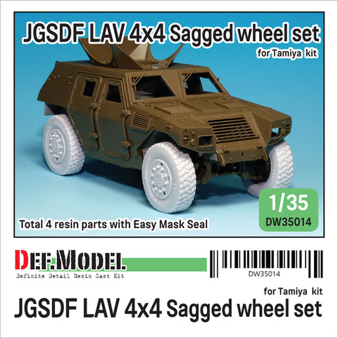 DEFモデル DW35014 1/35 GSDF LAV 4x4 自重変形ホイールセット (タミヤ1/35スケール用)