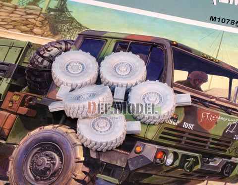 DEFモデル DW35017 1/35 M1078 LMTV トラック 自重変形ホイールセット(トランぺッター1/35スケール用)