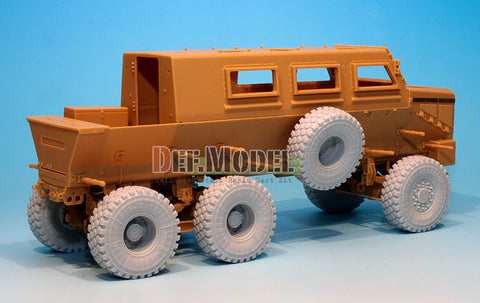 DEFモデル DW35035 1/35 現用 アメリカ バッファローMPCV 地雷除去車両 自重変形タイヤセット(ミシュランXZL)(ブロンコ CB35100用)(フロントタイヤ2個,リアタイヤ2種各2個+スペアタイヤ2個入り,マスキングシール付き)