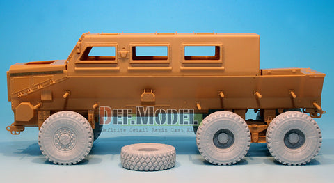 DEFモデル DW35035 1/35 現用 アメリカ バッファローMPCV 地雷除去車両 自重変形タイヤセット(ミシュランXZL)(ブロンコ CB35100用)(フロントタイヤ2個,リアタイヤ2種各2個+スペアタイヤ2個入り,マスキングシール付き)