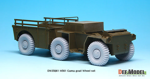DEFモデル DW35061 1/35 現用 アメリカ M561 ガマゴート カーゴトラック 自重変形タイヤセット(タミヤ用)(3種各2個入り,マスキングシール付き)