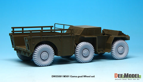 DEFモデル DW35061 1/35 現用 アメリカ M561 ガマゴート カーゴトラック 自重変形タイヤセット(タミヤ用)(3種各2個入り,マスキングシール付き)