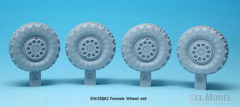 DEFモデル DW35062 1/35 現用 ドイツ フェネック LGS(軽偵察車) 自重変形タイヤセット(トランペッター用)(2種各2個入り,マスキングシール付き)
