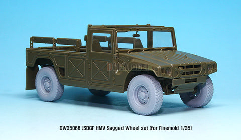 DEFモデル DW35066 1/35 現用 陸上自衛隊 高機動車(HMV) 自重変形タイヤセット(ファインモールド用)(4個入り,マスキングシール付き)