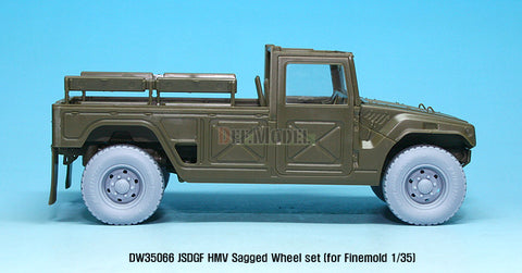 DEFモデル DW35066 1/35 現用 陸上自衛隊 高機動車(HMV) 自重変形タイヤセット(ファインモールド用)(4個入り,マスキングシール付き)
