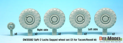 DEFモデル DW35082 1/35 現用 ドイツ SpPz2 ルクス 8輪装甲車 自重変形タイヤセット(2)(ミシュランXL)(タコム/レベル用)(4種各2個,マスキングシール付き)