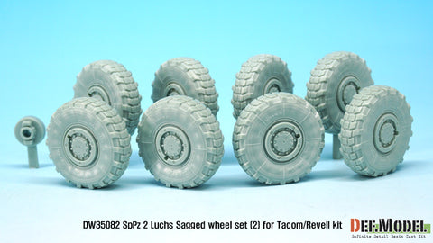 DEFモデル DW35082 1/35 現用 ドイツ SpPz2 ルクス 8輪装甲車 自重変形タイヤセット(2)(ミシュランXL)(タコム/レベル用)(4種各2個,マスキングシール付き)