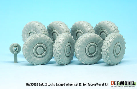 DEFモデル DW35082 1/35 現用 ドイツ SpPz2 ルクス 8輪装甲車 自重変形タイヤセット(2)(ミシュランXL)(タコム/レベル用)(4種各2個,マスキングシール付き)