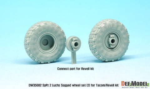 DEFモデル DW35082 1/35 現用 ドイツ SpPz2 ルクス 8輪装甲車 自重変形タイヤセット(2)(ミシュランXL)(タコム/レベル用)(4種各2個,マスキングシール付き)