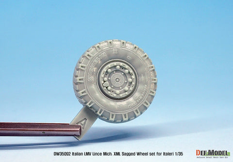 DEFモデル DW35092 1/35 現用 イタリア リンス LMV(軽戦術多目的車両) 自重変形タイヤセット(ミシュランXML)(イタレリ用)(2種各2個+スペアタイヤ1個入り,マスキングシール付き)