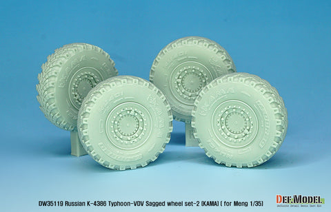 DEFモデル DW35119 1/35 現用 ロシア K-4386 タイフーン VDV(空挺隊)装輪装甲車 自重変形タイヤセット(2)(カマ)(モンモデル用)(4種各1個入り,マスキングシール付き)