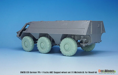 DEFモデル DW35129 1/35 現用 ドイツ TPz-1 フクス A6 ABC(NBC偵察車両) 自重変形タイヤセット(2)(コンチネンタルHCS(悪路用))(レベル用)(3種各2個入り,マスキングシール付き)