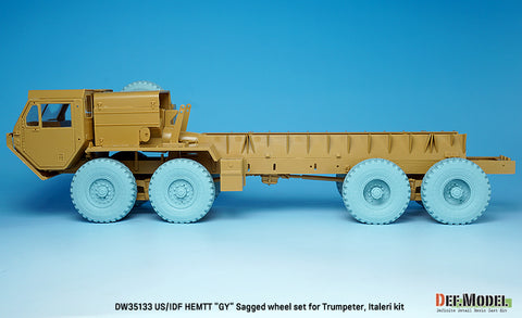 DEFモデル DW35133 1/35 現用 アメリカ/イスラエル M977 HEMTT(重高機動戦術トラック) 自重変形タイヤセット(グッドイヤーAT-2A)(トランペッター/イタレリ用)(4種各2個+スペアタイヤ1個入り,マスキングシール付き)