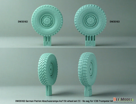 DEFモデル DW35162 1/35 現用 ドイツ ペトリオット搭載 MAN 8輪トラック リフトアップ状態タイヤセット(1)(コンチネンタルHCS)(トランペッター用)(4種各2個+スペアタイヤ1個入り,マスキングシール付き)