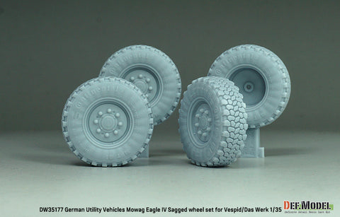 DEFモデル DW35177 1/35 現用 ドイツ モワク イーグルIV 軽装甲車 自重変形タイヤセット(コンチネンタル)(ヴェスピッド/ダス・ヴェルク用)(2種各2個入り,マスキングシール付き)