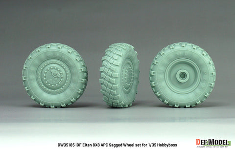 DEFモデル DW35185 1/35 現用 イスラエル エイタン 装甲兵員輸送車 自重変形タイヤセット(1)(ミシュランXML)(ホビーボス用)(4種各2個入り,マスキングシール付き)