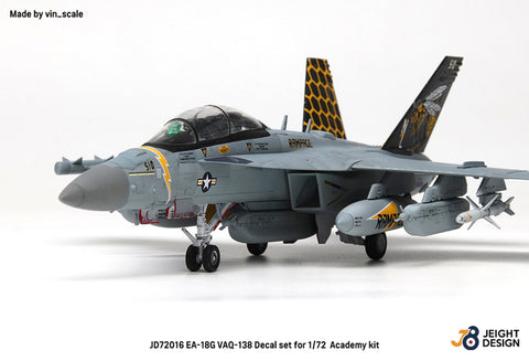 DEFモデル JD72016 1/72 EA-18G グラウラー デカールセット - VAQ-138 イエロー・ジャケッツ(1/72 EA-18Gキット用)
