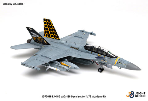 DEFモデル JD72016 1/72 EA-18G グラウラー デカールセット - VAQ-138 イエロー・ジャケッツ(1/72 EA-18Gキット用)