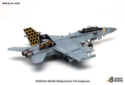 DEFモデル JD72016 1/72 EA-18G グラウラー デカールセット - VAQ-138 イエロー・ジャケッツ(1/72 EA-18Gキット用)
