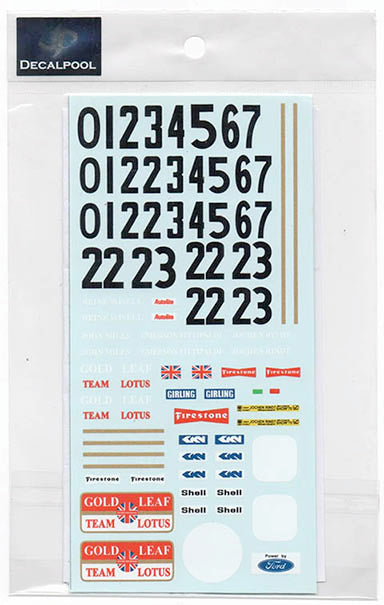 デカールプール DP065 1/20 ロータス 72C ゴールドリーフ 1970 (エブロ用)