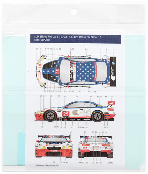 デカールプール DP200 1/24 BMW M6 GT3 RLL USA #25 GTLM '16