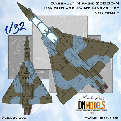 DNモデル 32/827-090 1/32 ミラージュ 2000D/N カモフラージュ ペイントマスクセット